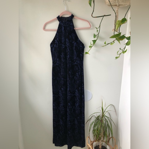 90’s velvet halter dress - Picture 4 of 9
